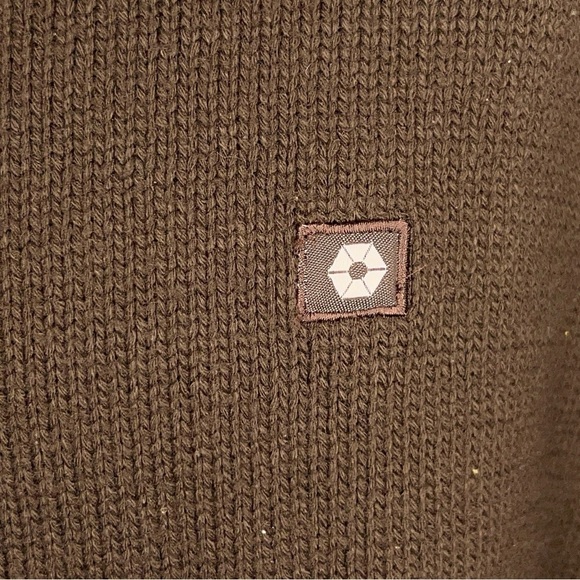 VINTAGE SOUTH POLE BROWN RIBBED SWEATER MENS 90’s TURTLENECK LONG SLEEVE - Picture 3 of 12